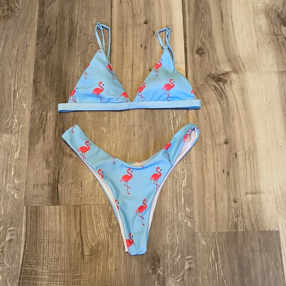 zaful flamingo bikini